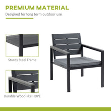 Load image into Gallery viewer, 4-Piece Outdoor Garden Sofa Set with Cushions &amp; Coffee Table - Sleek Grey
