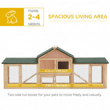 Load image into Gallery viewer, Deluxe Wooden Rabbit Hutch with Slide-Out Tray &amp; Spacious Outdoor Run
