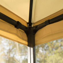 Load image into Gallery viewer, Stylish 3x3m Beige Double Top Gazebo with Mesh, Perfect for Any Outdoor Event!

