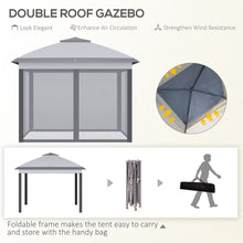 Load image into Gallery viewer, Outsunny Adjustable Pop-Up Gazebo Canopy Tent with Carry Bag – Grey

