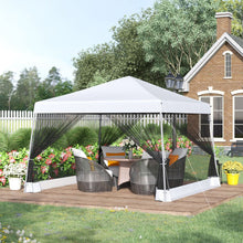 Load image into Gallery viewer, Effortless Outsunny 3.6m Pop-Up Gazebo: Weather-Resistant with Netted Walls
