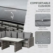Load image into Gallery viewer, Elegant 5-Seater All-Weather Rattan Patio Dining Set with Cushions
