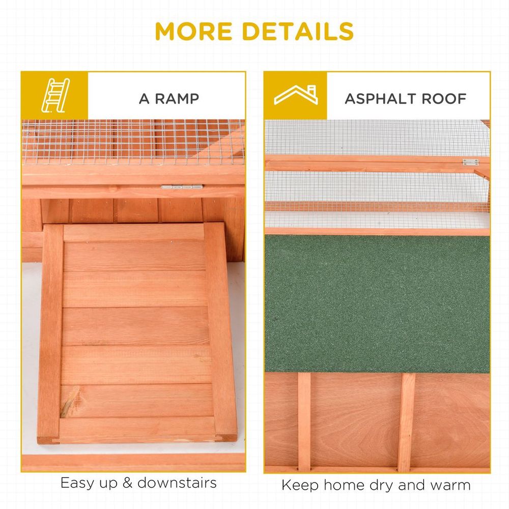 Cozy Wooden Rabbit Hutch with Spacious Run - Perfect Home for Small Animals!