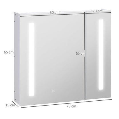 Elegant Touch-Switch LED Mirror Cabinet: Organize Your Bathroom in Style!
