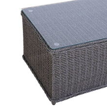 Load image into Gallery viewer, Outsunny 4-Seater Grey Rattan Garden Sofa Set with Cushions &amp; Glass Table
