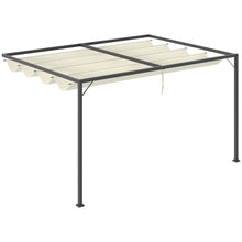 Load image into Gallery viewer, Adjustable 4x3m Beige Pergola with Retractable Canopy for Ultimate Shade
