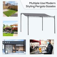 Load image into Gallery viewer, Elegant 4x3m Metal Wall Gazebo with Canopy – Stylish Outdoor Shade Solution
