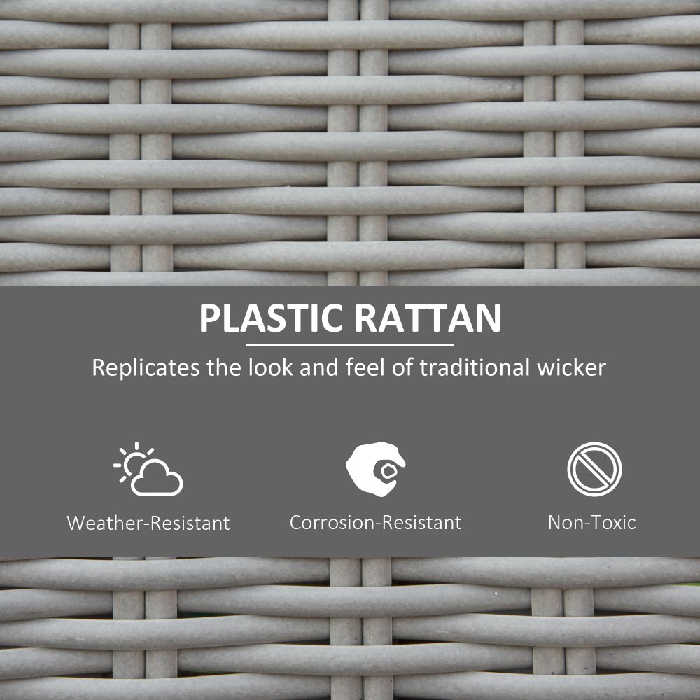 Cozy 2-Seater Rattan Patio Set with Reclining Chairs & Cooler Table