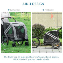 Load image into Gallery viewer, Transformative 2-in-1 Dog Bike Trailer &amp; Stroller - Safety meets Adventure!
