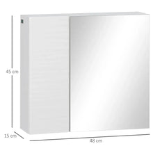 Load image into Gallery viewer, Bathroom Mirror Cabinet Wall Mount Storage Organizer w/ Adjustable Shelf White
