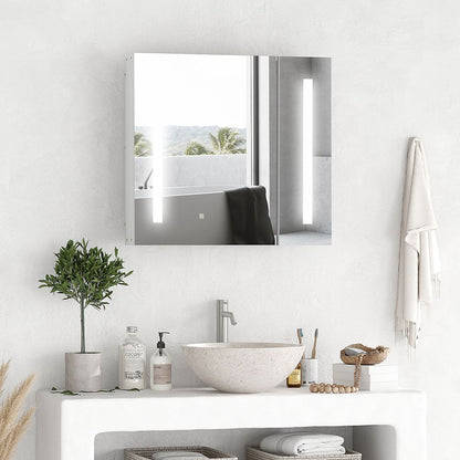 Elegant Touch-Switch LED Mirror Cabinet: Organize Your Bathroom in Style!