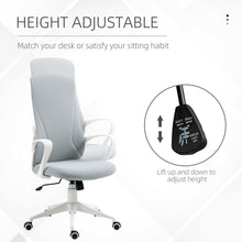 Load image into Gallery viewer, Vinsetto Grey High-Back Ergonomic Office Chair - Adjustable for Ultimate Comfort
