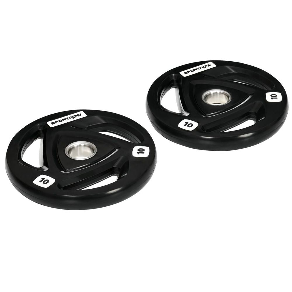 Tri-Grip Olympic Weight Plates Set - 2 x 10kg for Strength & Versatile Training