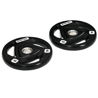 Tri-Grip Olympic Weight Plates Set - 2 x 10kg for Strength & Versatile Training