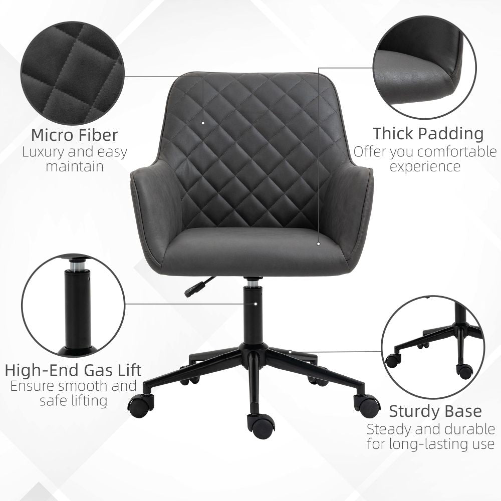 Vinsetto Argyle Ergonomic Office Chair - Stylish Comfort for Home & Study