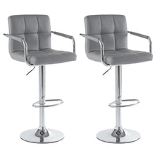 Load image into Gallery viewer, 2pcs 60-80cm 6 Checks Round Cushion No Armrest Bar Stool Gray
