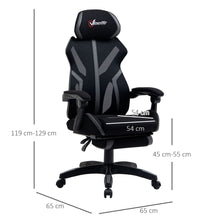 Load image into Gallery viewer, Mesh Task Swivel Chair Office Desk Recliner w/ Lumbar Support, Grey Vinsetto
