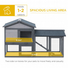 Load image into Gallery viewer, Deluxe 5ft Wooden 2-Tier Rabbit &amp; Guinea Pig Outdoor Hutch with Run
