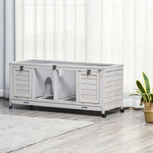 Load image into Gallery viewer, Wooden Rabbit Hutch Mobile Separable Guinea Pig Cage w/ Wheels, Slide-Out Tray
