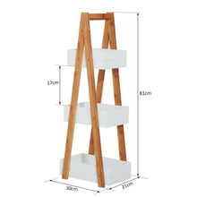 Load image into Gallery viewer, Elegant 3-Tier A-Shape Bamboo Rack for Stylish Bathroom or Living Space
