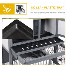Load image into Gallery viewer, Deluxe 2-Tier Wooden Rabbit Hutch with Easy-Clean Tray &amp; Weather Protection
