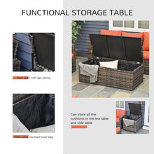Load image into Gallery viewer, 6-Piece Rattan Wicker Sofa Set with Cushions &amp; Storage Tables - Outdoor Comfort
