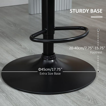 Set of 2 Elegant Velvet Bar Stools with Sturdy Metal Base - Grey Chic Design