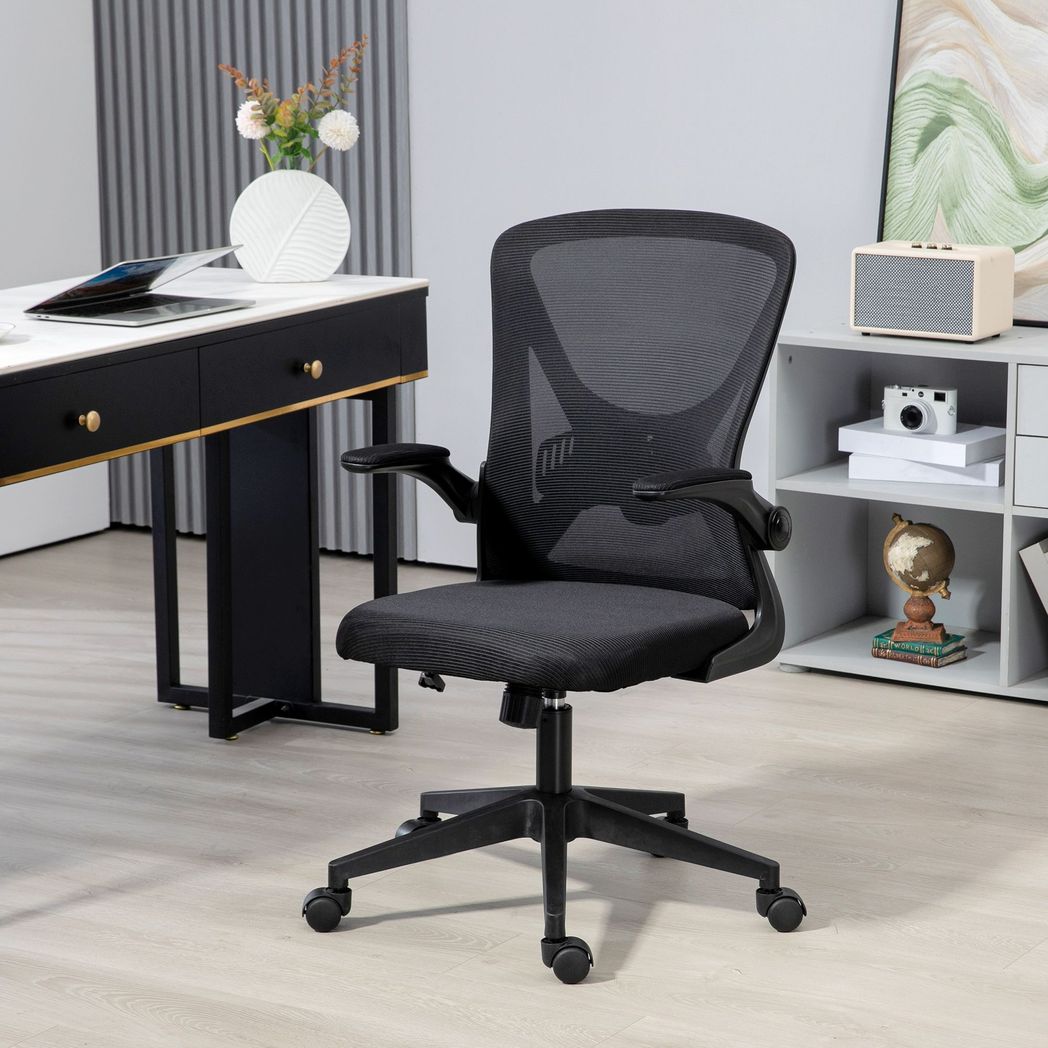 Vinsetto Ergonomic Mesh Office Chair with Lumbar Support & Swivel Wheels
