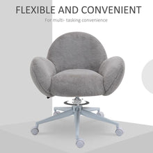 Load image into Gallery viewer, Cozy Cloud Office Chair: Plush Support with Swivel &amp; Adjustable Height - Grey
