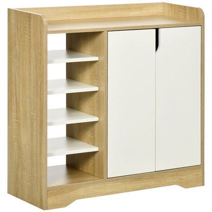 Elegant Shoe Storage Organizer with Double Doors & Versatile Shelving Solutions
