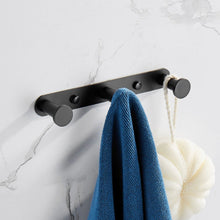Load image into Gallery viewer, Bathroom Accessories Towel Hook Matte Black Stainless Steel Towel Robe Coat Rack Rows of Three Hooks for Home Storage Organization,Hallway,Foyer,Wall Mounted KJQ010-3HEI
