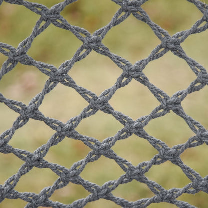 Cozy Bohemian Macrame Swing Chair with Padded Cushion & Stylish Tassels - Grey