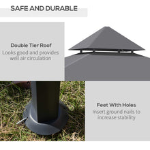 Load image into Gallery viewer, 8ft Double-Tier BBQ Gazebo Canopy: Your Ultimate Outdoor Cooking Oasis
