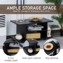 Load image into Gallery viewer, Versatile Mobile TV Stand &amp; Bookshelf - Sleek Black with Easy Mobility
