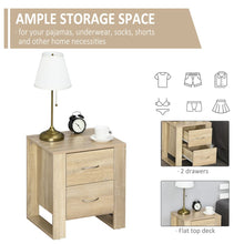 Load image into Gallery viewer, Modern 2-Drawer Nightstand: Stylish Storage for Your Bedroom Essentials
