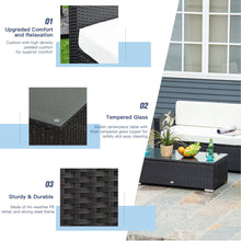 Load image into Gallery viewer, Modern 4-Piece Rattan Sectional Sofa Set for Stylish Outdoor Relaxation
