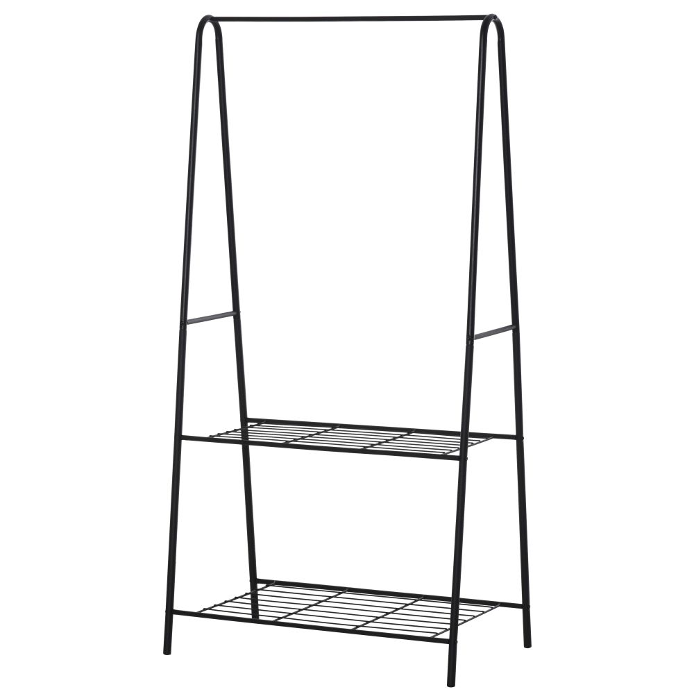 Stylish 2-Tier A-Frame Clothes Rack - Durable Steel Storage Solution
