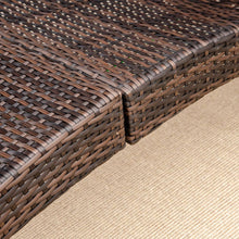 Load image into Gallery viewer, Sunshine Serenity: Rattan Folding Lounger with Cushions – Perfect Garden Relaxation!
