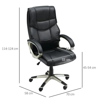 Elegant High Back PU Leather Swivel Office Chair for Ultimate Comfort