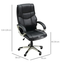 Load image into Gallery viewer, Elegant High Back PU Leather Swivel Office Chair for Ultimate Comfort
