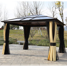 Load image into Gallery viewer, Elegant 3.6m x 3m Aluminium Gazebo with LED Solar Lights - Beige Chic Canopy
