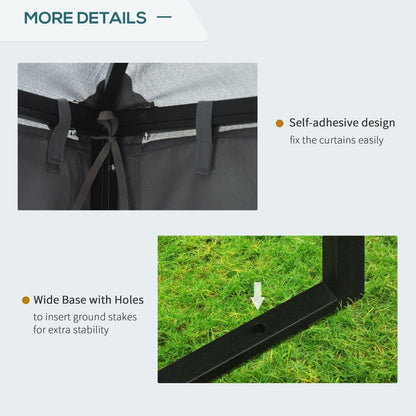 Stunning 3x3m Metal Gazebo - Elegant Shade for Outdoor Parties & Relaxation