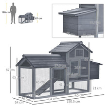 Load image into Gallery viewer, Deluxe Grey Chicken Coop with Outdoor Run &amp; Easy-Clean Design
