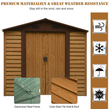 Load image into Gallery viewer, Outsunny Steel Garden Shed: Durable, Secure Storage for Tools &amp; Outdoor Gear
