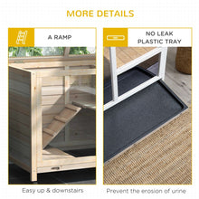 Load image into Gallery viewer, Natural Indoor Rabbit &amp; Guinea Pig Hutch with Openable Roof and Wheels
