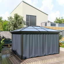 Load image into Gallery viewer, Outsunny 3x3M Dark Grey 4-Panel Gazebo Replacement Curtain Set
