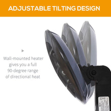 Load image into Gallery viewer, Outsunny 2kW Wall-Mount Patio Heater - 3 Power Settings for Cozy Outdoor Spaces
