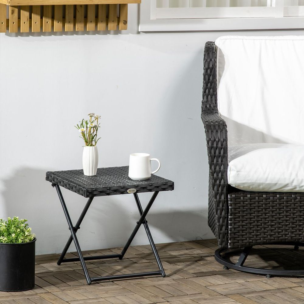 Folding Rattan Coffee Table – Stylish & Space-Saving for Outdoor Living