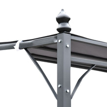 Load image into Gallery viewer, Elegant 4x3m Metal Wall Gazebo with Canopy – Stylish Outdoor Shade Solution
