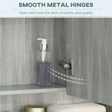Load image into Gallery viewer, kleankin Grey Wall-Mounted Bathroom Mirror Cabinet with 3 Doors &amp; Storage
